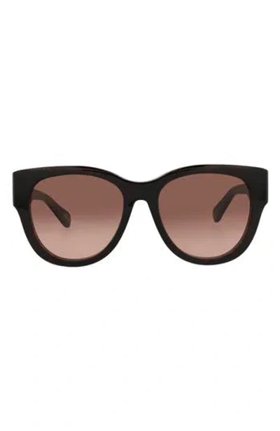 Chloé 55mm Cat Eye Sunglasses In Brown