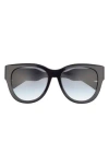 Chloé 55mm Cat Eye Sunglasses In Black