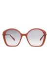 Chloé 55mm Chloe Core Sunglasses In Orange Orange Grey