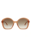 Chloé Square-frame Bio Injection Sunglasses In Pink/brown Gradient