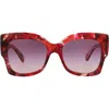 Chloé 55mm Square Sunglasses In Red