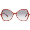 Chloé 56mm Chloe Core Sunglasses In Orange Orange Grey