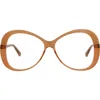 Chloé 56mm Core Oversize Optical Frames In Brown