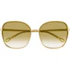 Chloé 56mm Gradient Square Sunglasses In Green
