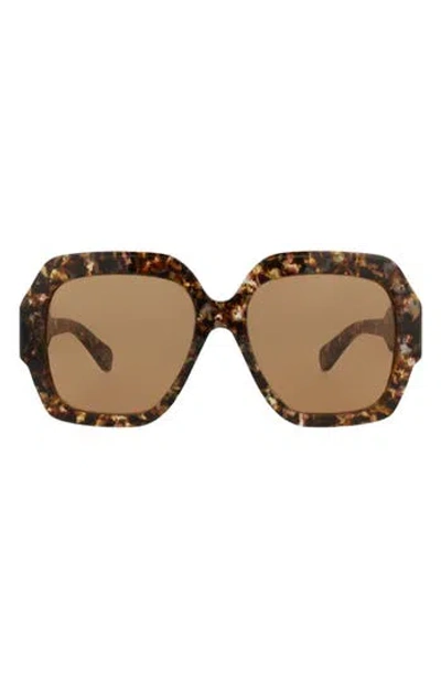 Chloé 56mm Square Sunglasses In Brown
