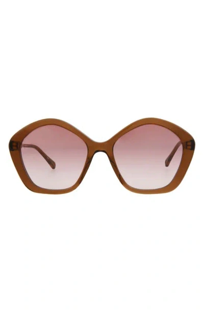 Chloé 57mm Round Sunglasses In Brown