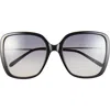 Chloé Chloe Womens Black Ch0173s Square-frame Acetate Sunglasses In Black Gold Grey