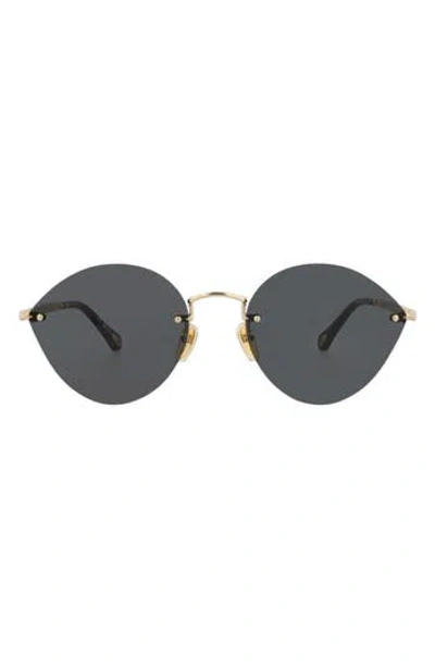 Chloé 58mm Gradient Oval Sunglasses In Black