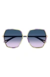 Chloé 58mm Gradient Square Sunglasses In Havana