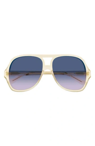 Chloé Pilot-frame Sunglasses In Yellow