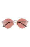 Chloé 58mm Novelty Round Sunglasses In Pink