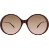 Chloé 58mm Round Sunglasses In Brown