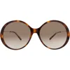 Chloé 58mm Round Sunglasses In Brown