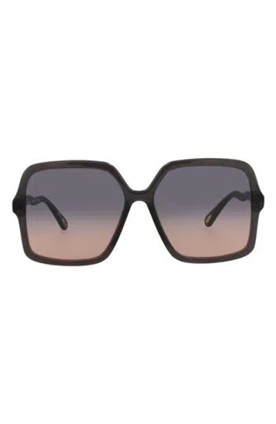 Chloé 59mm Oversize Square Sunglasses In Black
