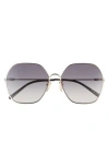 Chloé 59mm Rectangular Gradient Sunglasses In Purple