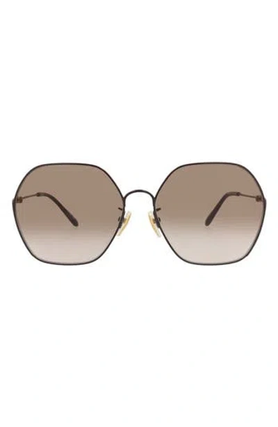 Chloé 59mm Rectangular Gradient Sunglasses In Multi