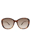 Chloé 59mm Square Gradient Sunglasses In Brown