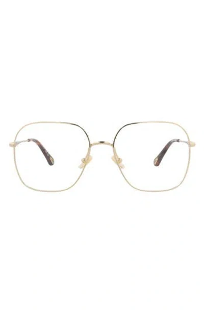 Chloé 59mm Square Optical Glasses In Gold