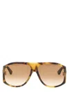 Chloé Teardrop Aviator Sunglasses Tortoiseshell Frame In Pink