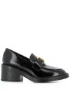 Chloé Chloe Marcie 65 Leather Loafers In Black