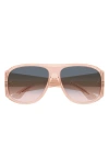 Chloé 60mm Gradient Navigator Sunglasses In Neutral