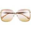 Chloé 60mm Oversize Square Sunglasses In Sand