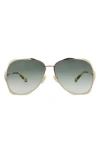 Chloé 60mm Wavy Sunglasses In Multi