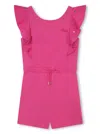 Chloé Eyelet-detailing Organic Cotton Playsuit In Pink