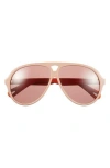 Chloé 61mm Aviator Sunglasses In Neutral
