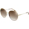Chloé Brown Gradient Round Ladies Sunglasses Ch0027s 001 61 In Gold/brown Gradient
