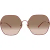 Chloé 61mm Oversize Round Sunglasses In Multi