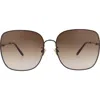 Chloé 61mm Square Sunglasses In Brown