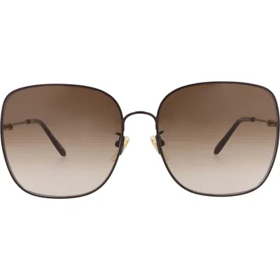 Chloé 61mm Square Sunglasses In Burgundy