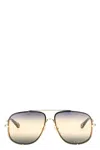 Chloé Square Frame Sunglasses Gradient Lenses In Brown