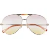 Chloé 62mm Aviator Sunglasses In Pink