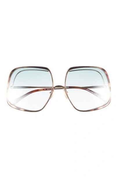 Chloé 62mm Geometric Oversize Fashion Sunglasses In Multi