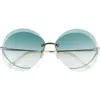 Chloé 64mm Gradient Round Sunglasses
