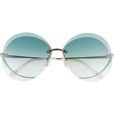 Chloé 64mm Gradient Round Sunglasses