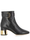 Chloé Woman Ankle Boots Black Size 7.5 Leather In Black