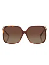 Chloé Ch0286s Round Acetate Sunglasses In Brown