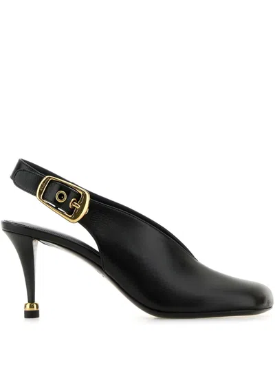 Chloé Andrea 70 Slingback Leather Pumps In Black