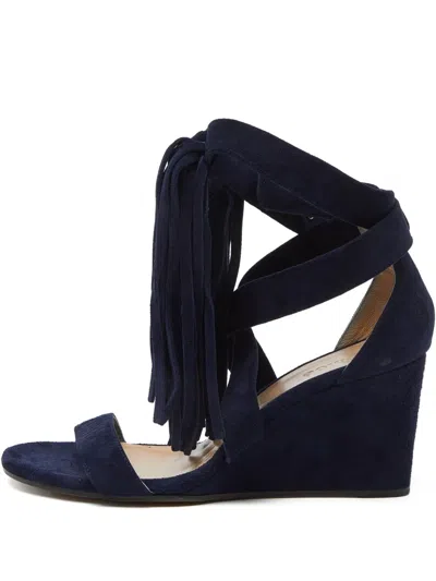 Pre-owned Chloé 70mm Tassel Wedge Sandals