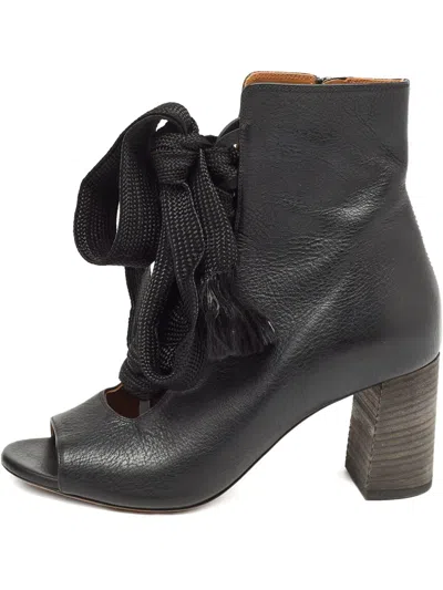 Pre-owned Chloé 75mm Harper Boots In Black