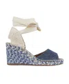 Chloé 80mm Open-toe Espadrilles In Blue