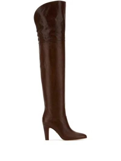 Chloé 85mm Eve Boots In 25e|sootybrown