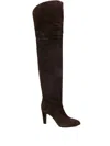 Chloé 85mm Eve Suede Over-the-knee Boots In Brown