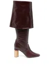 Chloé 85mm Eve Leather Over-the-knee Boots In Red