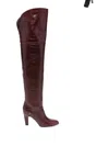Chloé Woman Boot Burgundy Size 6 Leather