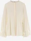Chloé Collarless Fluid Blouse