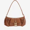 Chloé Womens Clay Brown The 99 Padlock-embellishment Leather Shoulder Bag